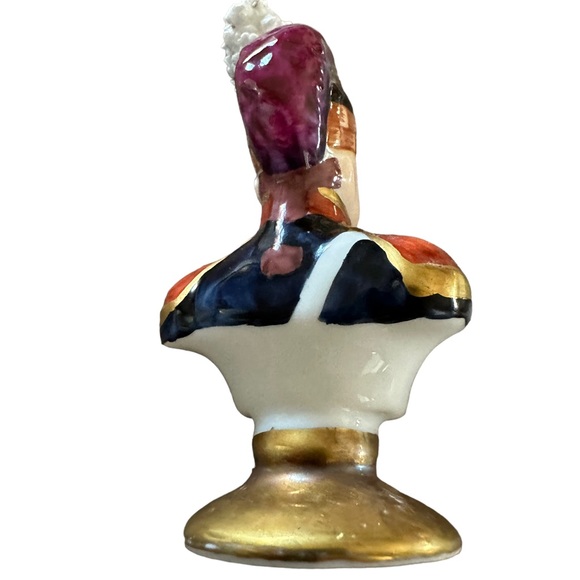 REGIMENTAL LIMOGES CHINA FRENCH NAPOLEONIC ERA SOLDIER BUST FIGURINE - Picture 3 of 5